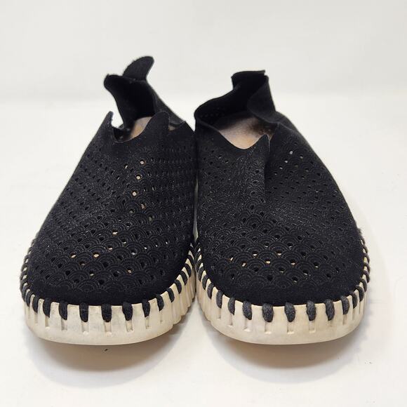 Ilse Jacobsen Women Tulip Black Leather Slip On Comfort Shoe Flat Size 36 US 5.5 - Picture 3 of 9